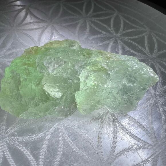Green Fluorite Raw‎ Crystal Free Form - Picture 3 of 11